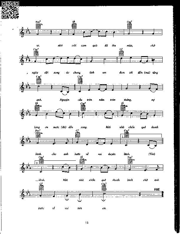 Page 6 of Sheet music PDF Bức tâm thư - Lam Phương