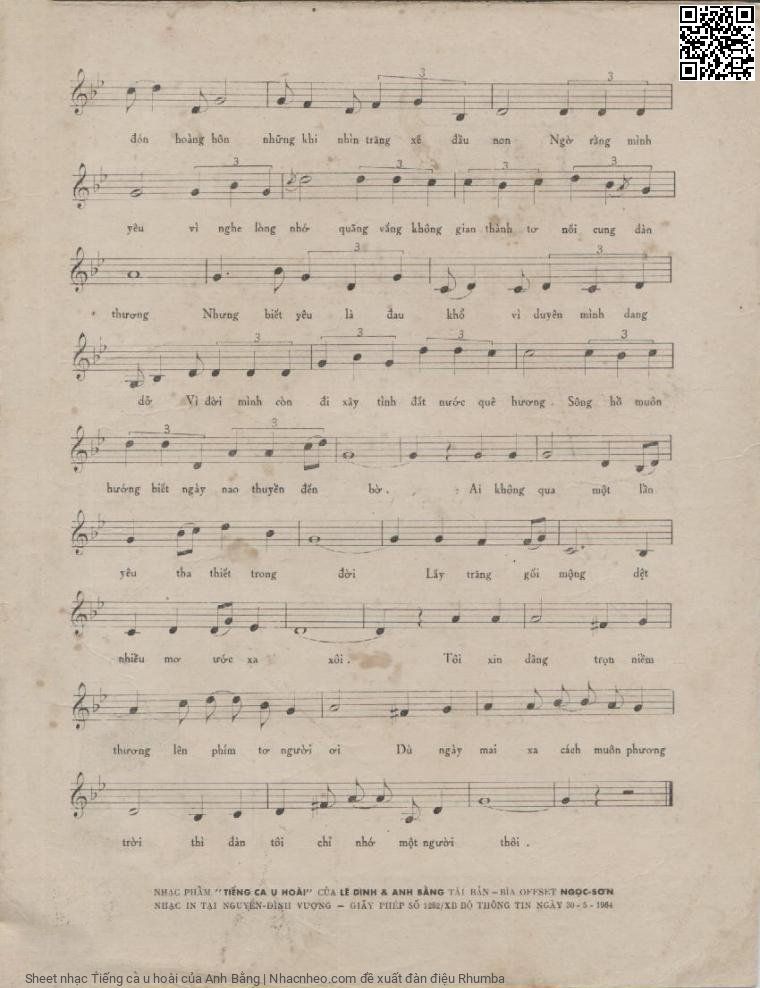 Page 3 of Sheet music PDF Tiếng ca u hoài - Anh Bằng