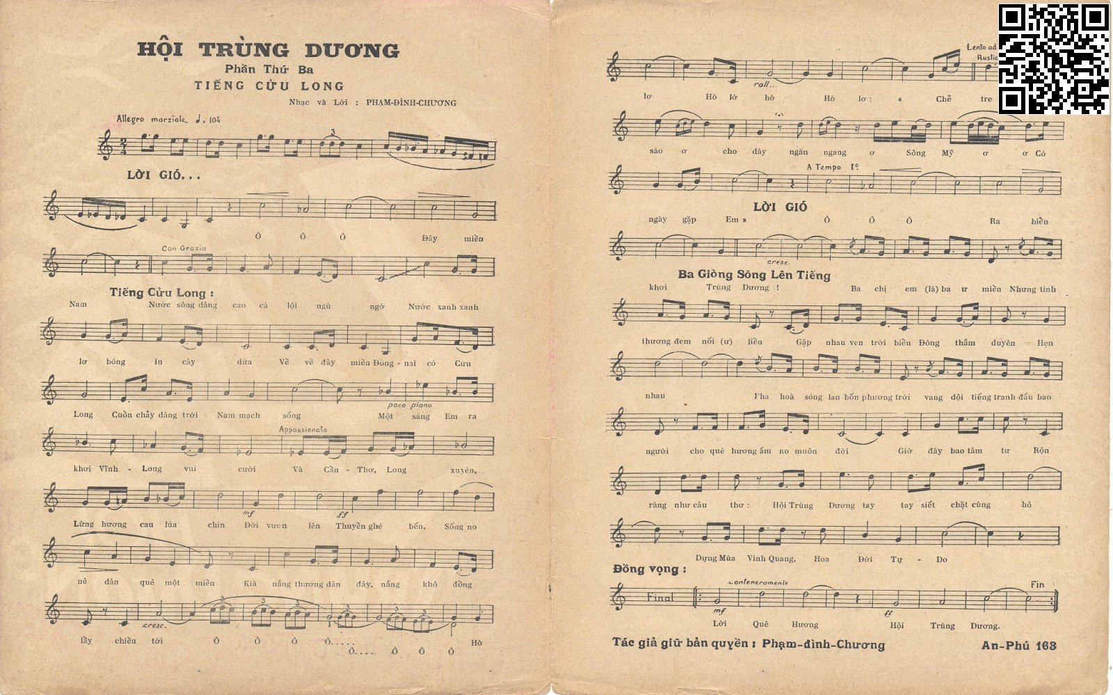 Page 2 of Sheet music PDF Tiếng Cửu Long - Phạm Đình Chương