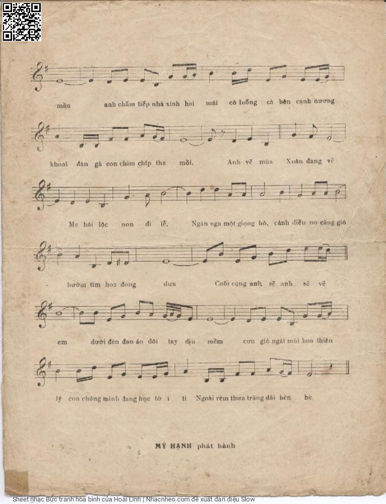 Page 3 of Sheet music PDF Bức tranh hòa bình - Hoài Linh