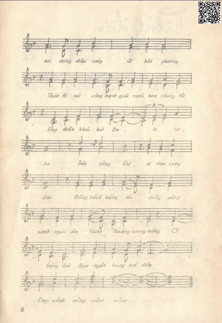 Page 2 of Sheet music PDF Tiếng đàn Balalaica trên Sông Đà - An Thuyên
