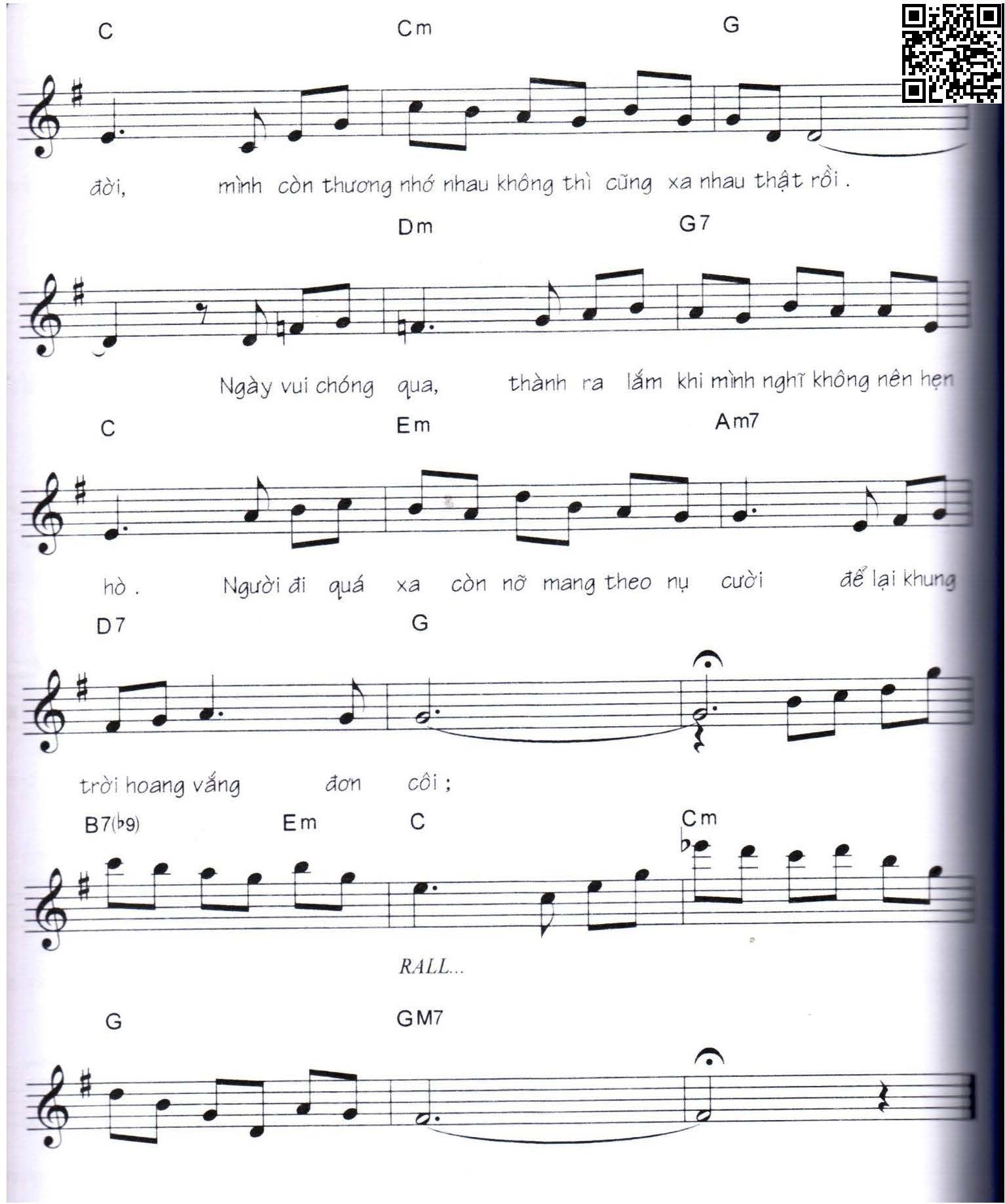 Page 5 of Sheet music PDF Tiếng hát nửa vời - Trần Trịnh