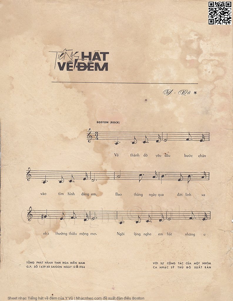 Page 2 of Sheet music PDF Tiếng hát về đêm - Y Vũ