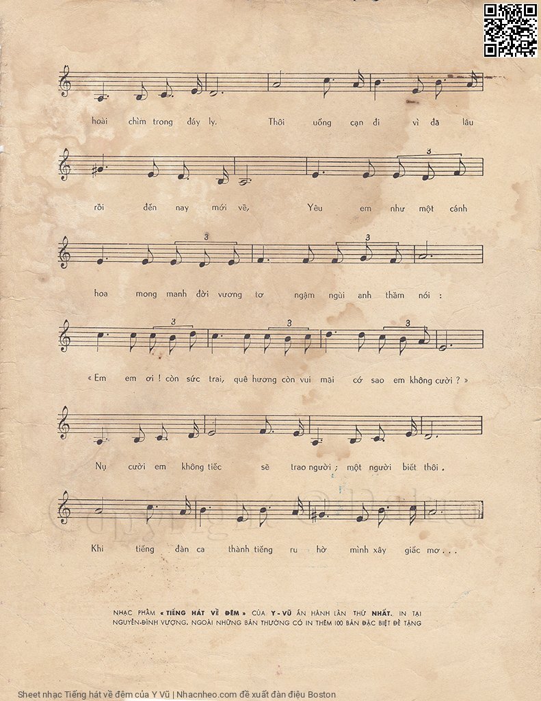Page 3 of Sheet music PDF Tiếng hát về đêm - Y Vũ