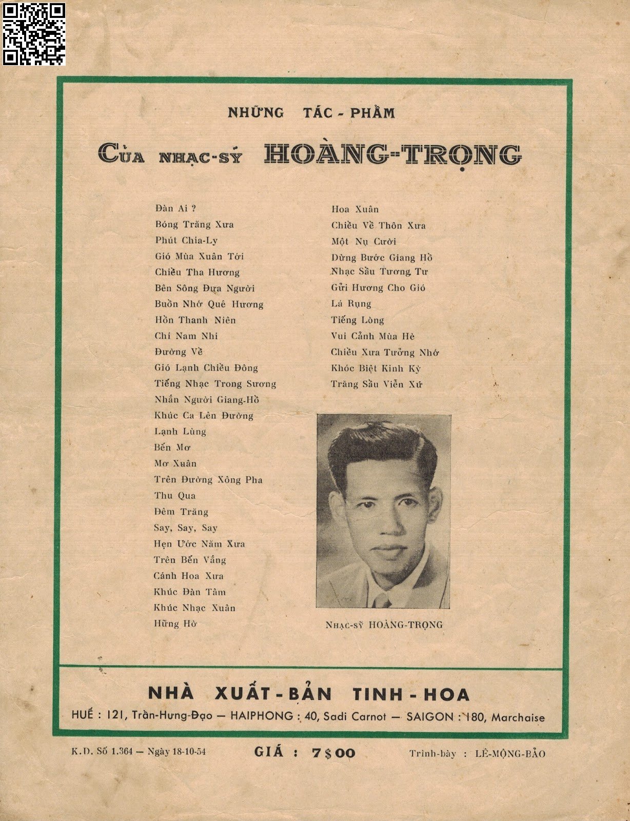 Page 4 of Sheet music PDF Tiếng lòng - Hoàng Trọng