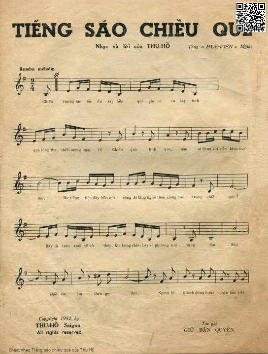 Page 2 of Sheet music PDF Tiếng sáo chiều quê - Thu Hồ