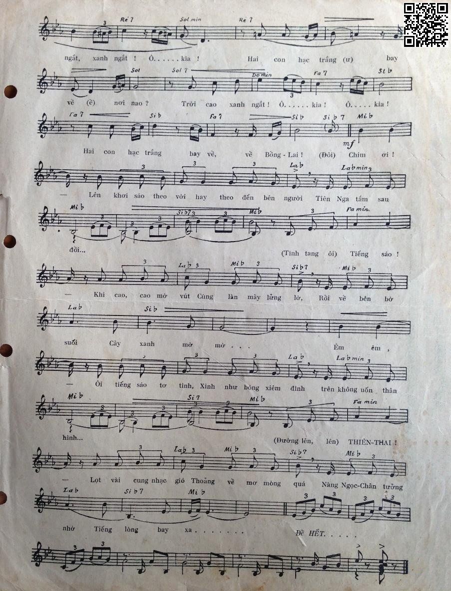 Page 3 of Sheet music PDF Tiếng sáo thiên thai - Phạm Duy