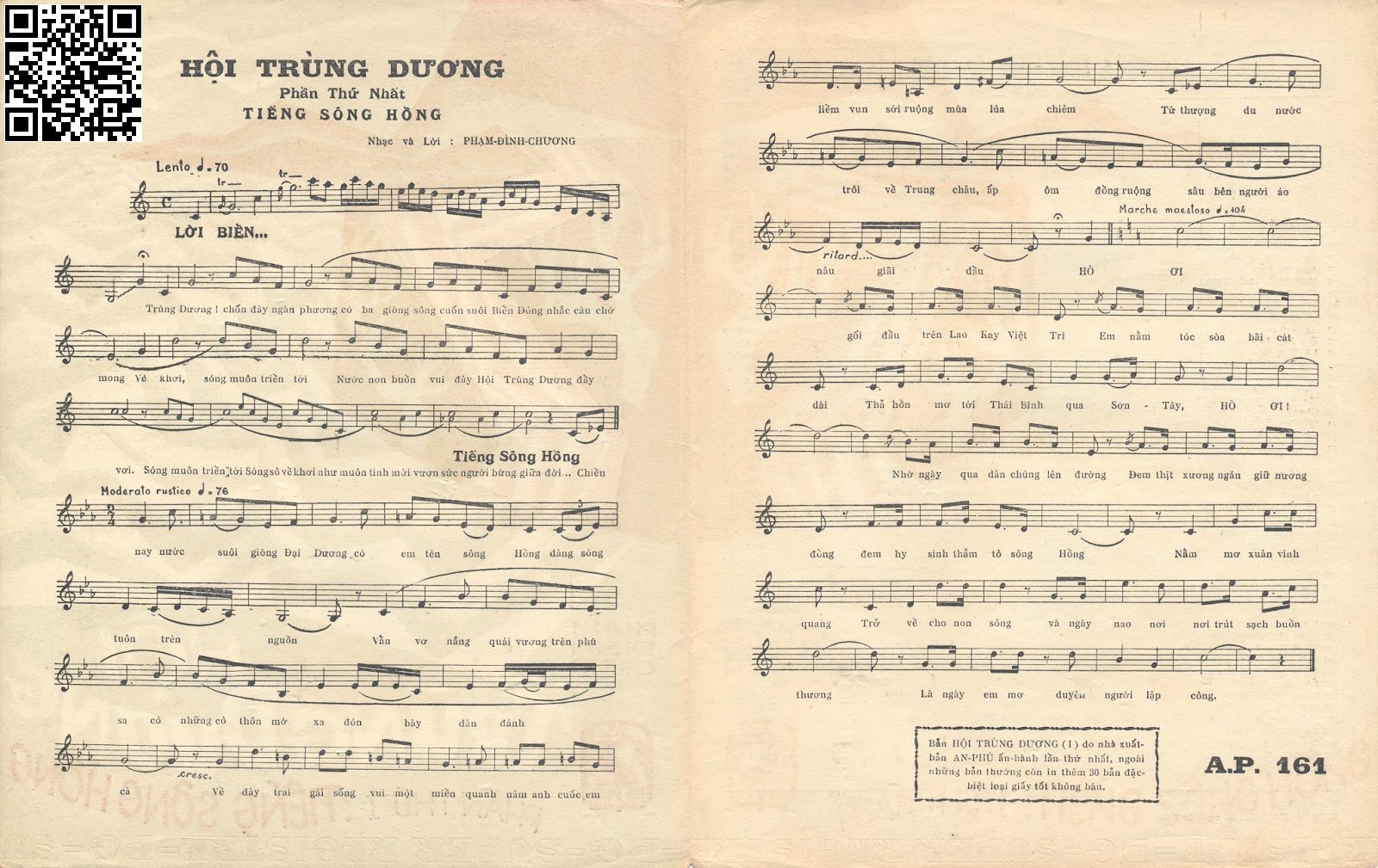 Page 2 of Sheet music PDF Tiếng sông Hồng - Phạm Đình Chương