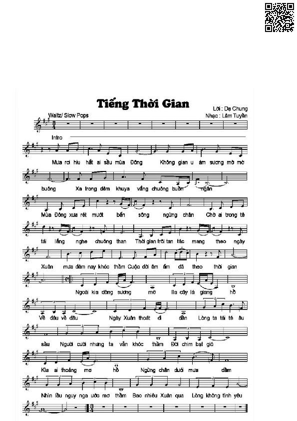 Page 11 of Sheet music PDF Tiếng thời gian - Lâm Tuyền