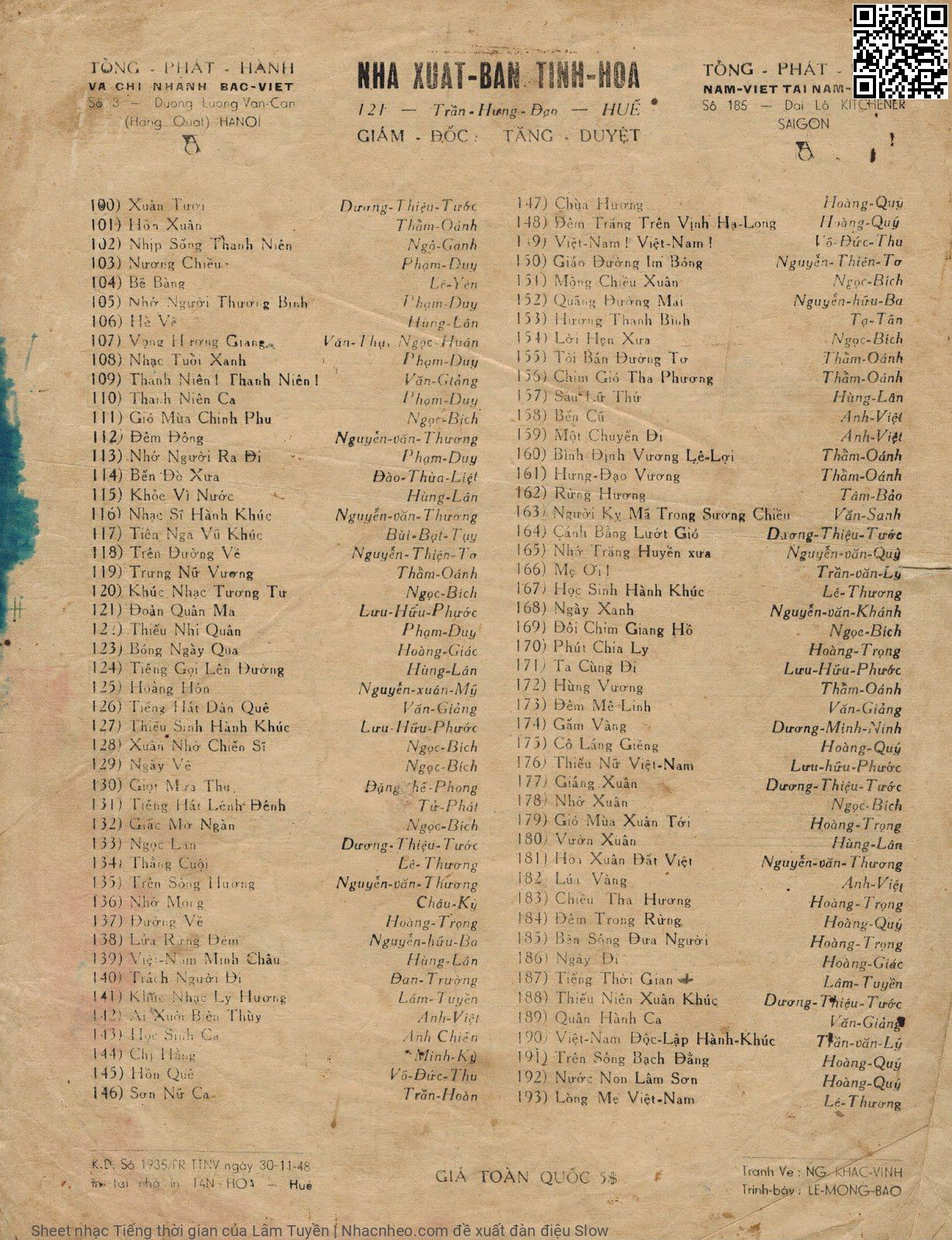 Page 4 of Sheet music PDF Tiếng thời gian - Lâm Tuyền