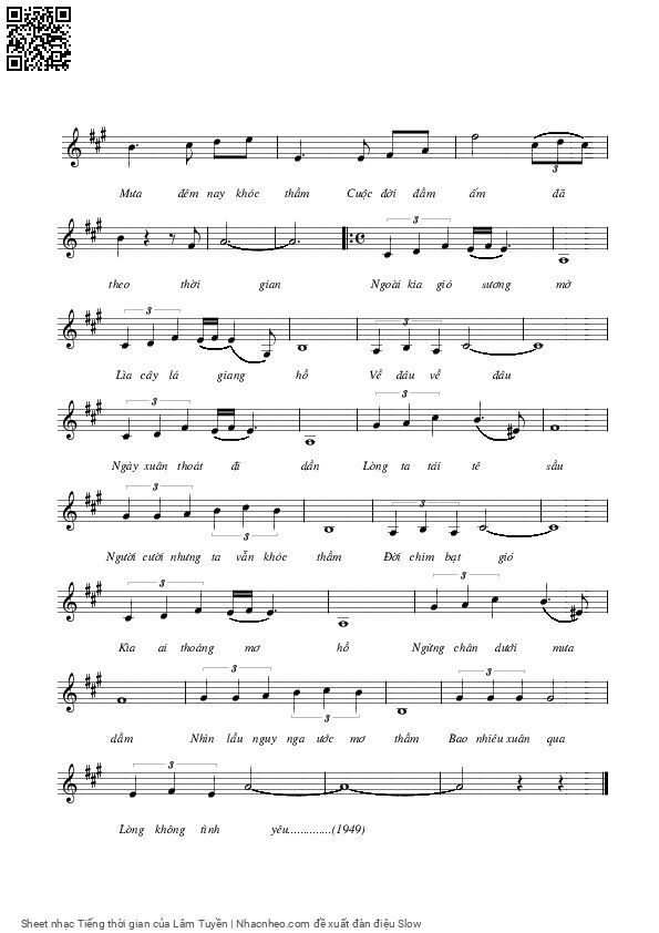 Page 8 of Sheet music PDF Tiếng thời gian - Lâm Tuyền