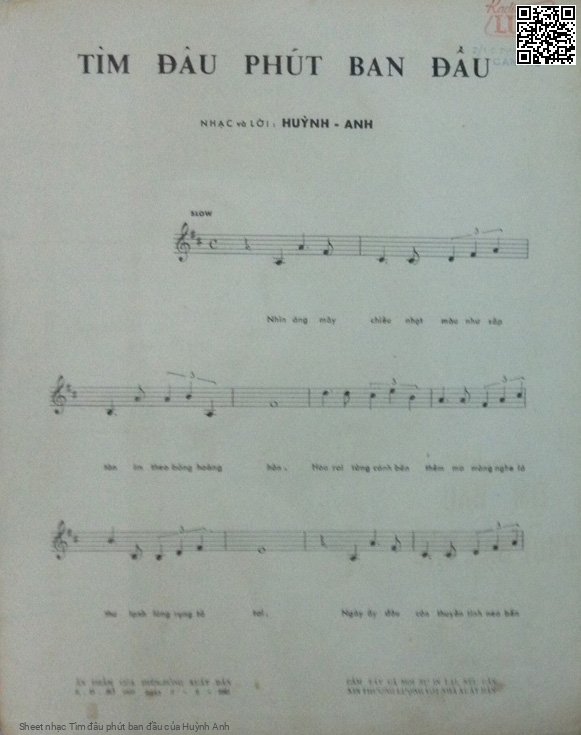 Page 2 of Sheet music PDF Tìm đâu phút ban đầu - Huỳnh Anh