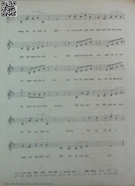 Page 3 of Sheet music PDF Tìm đâu phút ban đầu - Huỳnh Anh