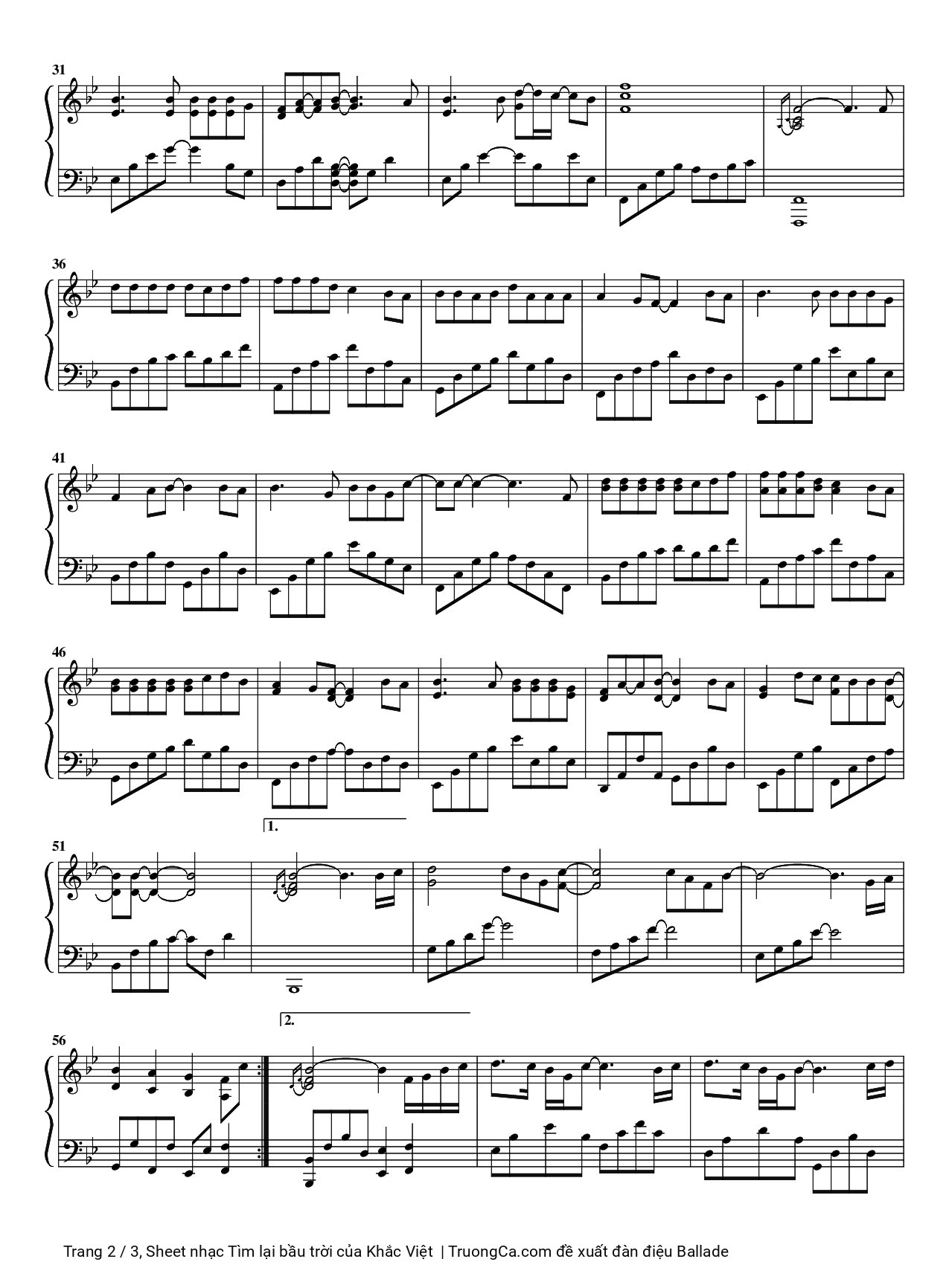 Page 2 of Sheet music PDF Tìm lại bầu trời - Khắc Việt