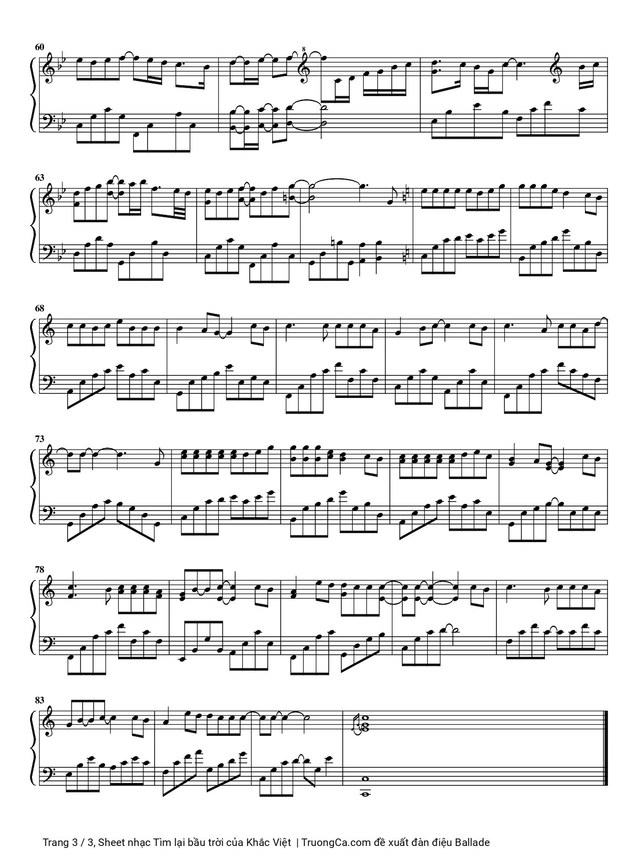 Page 3 of Sheet music PDF Tìm lại bầu trời - Khắc Việt