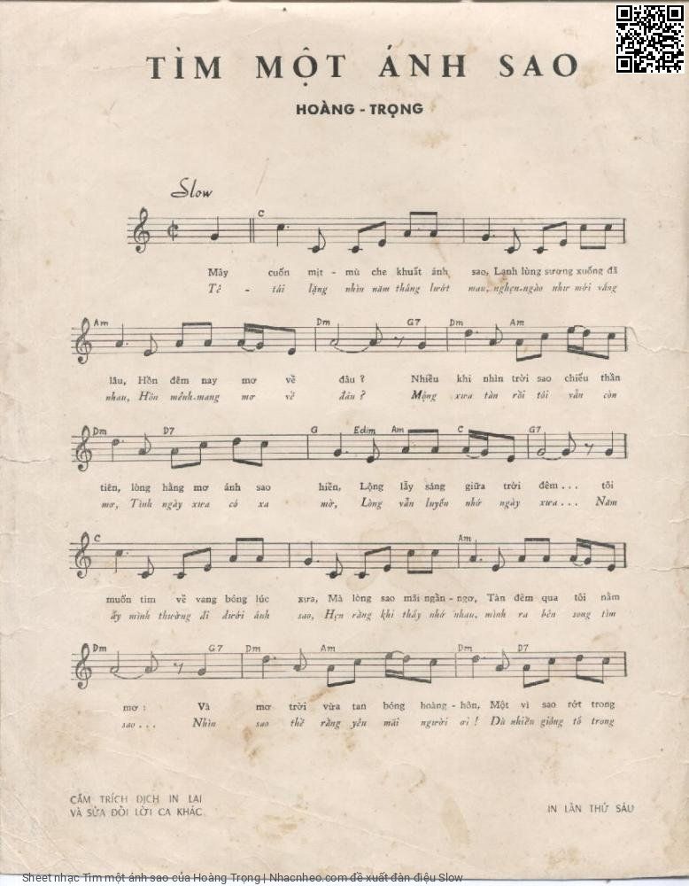Page 2 of Sheet music PDF Tìm một ánh sao - Hoàng Trọng