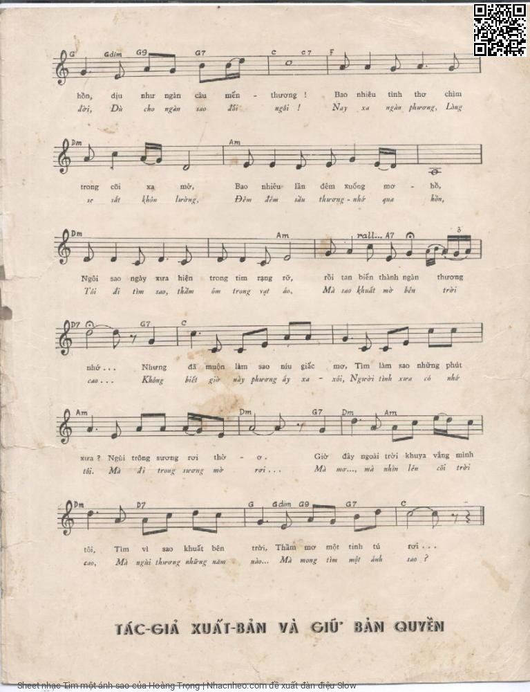 Page 3 of Sheet music PDF Tìm một ánh sao - Hoàng Trọng