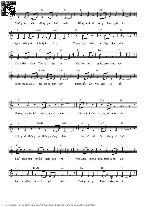 Page 2 of Sheet music PDF Tìm về chốn xưa - Võ Tá Hân