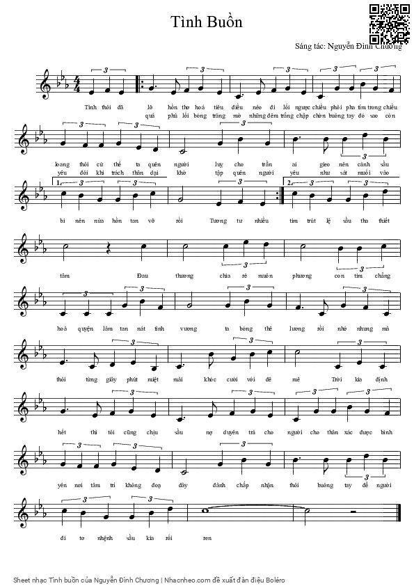 Tình buồn - Nguyễn Đình Chương