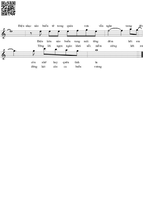 Page 2 of Sheet music PDF Tinh buồn đêm mưa - Nhạc Ngoại