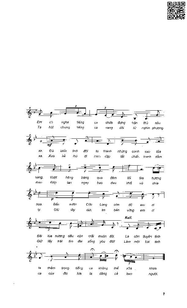 Page 2 of Sheet music PDF Tình ca - Hoàng Việt