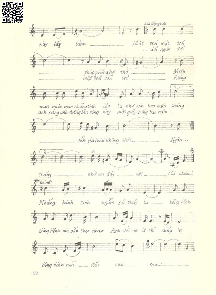Page 2 of Sheet music PDF Tình ca mặt trời - An Thuyên