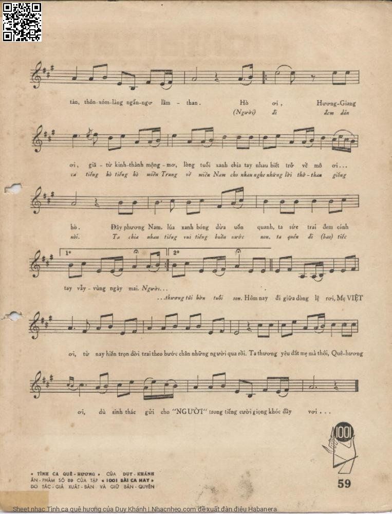 Page 3 of Sheet music PDF Tình ca quê hương - Duy Khánh