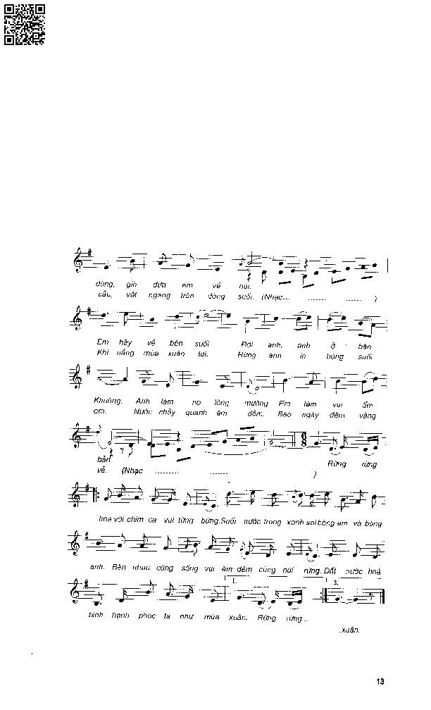 Page 5 of Sheet music PDF Tình ca Tây Bắc - Bùi Đức Hạnh