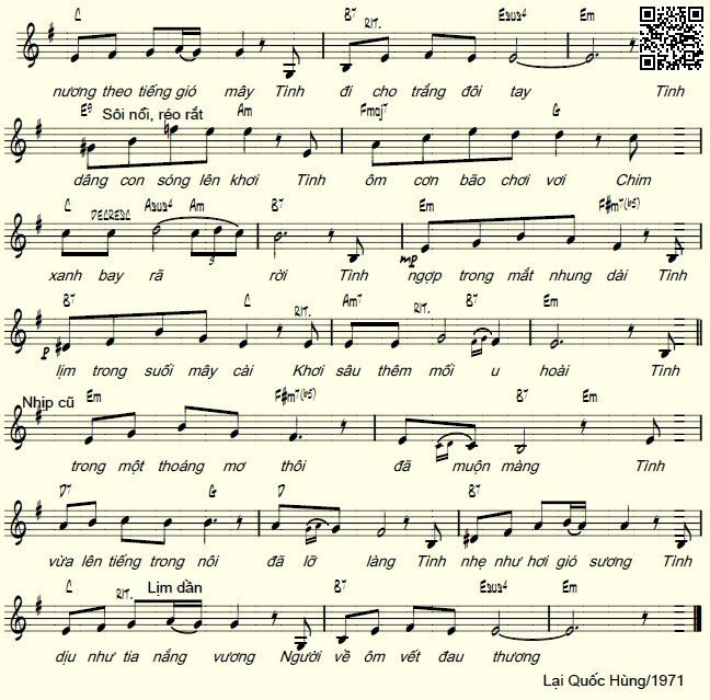 Page 2 of Sheet music PDF Tình chết - Lại Quốc Hùng