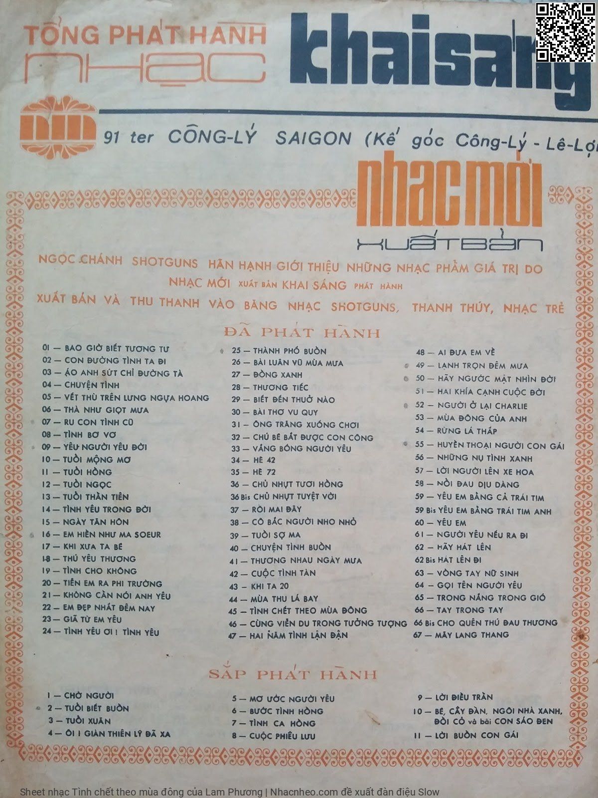 Page 4 of Sheet music PDF Tình chết theo mùa đông - Lam Phương