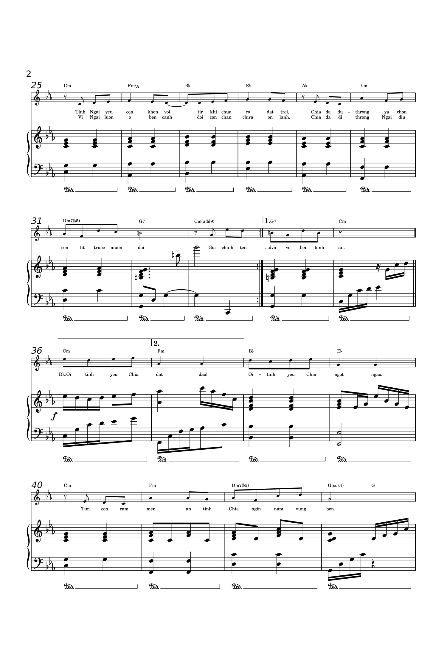 Page 2 of Sheet music PDF Piano Tình Chúa yêu con - Giang Tâm