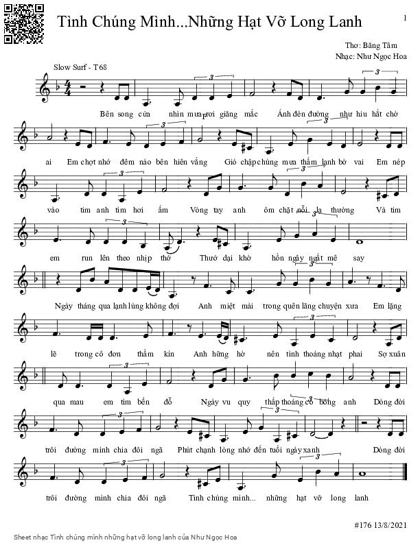 Sheet PDF of Tình chúng mình những hạt vỡ long lanh