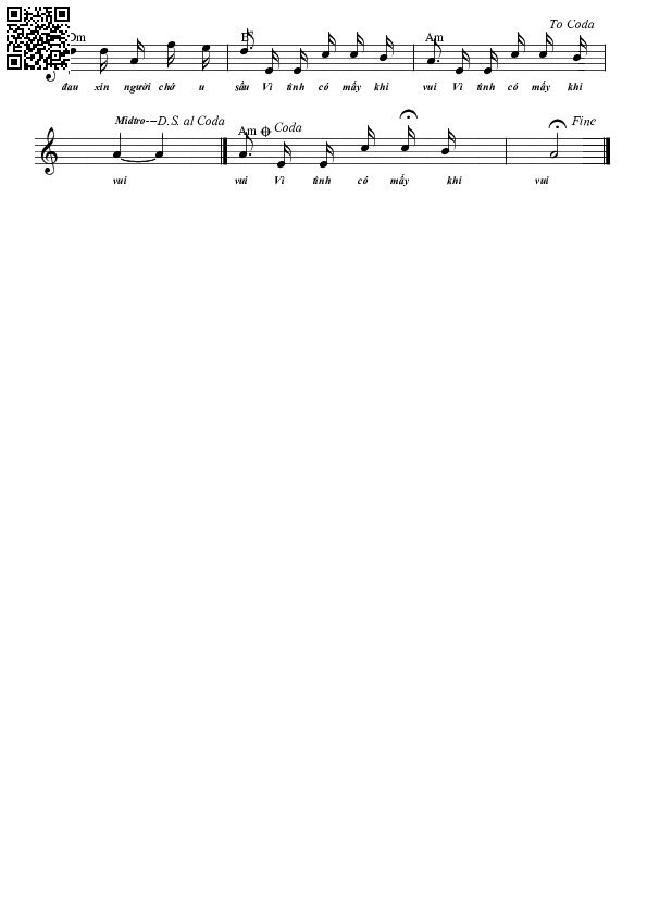 Page 2 of Sheet music PDF Tình có mấy khi vui - Thuận Hà
