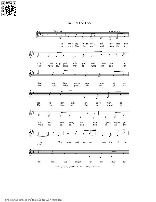 Sheet PDF of Tình cờ thế thôi