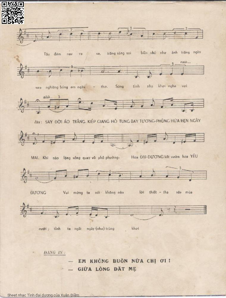 Page 3 of Sheet music PDF Tình đại dương - Xuân Điềm