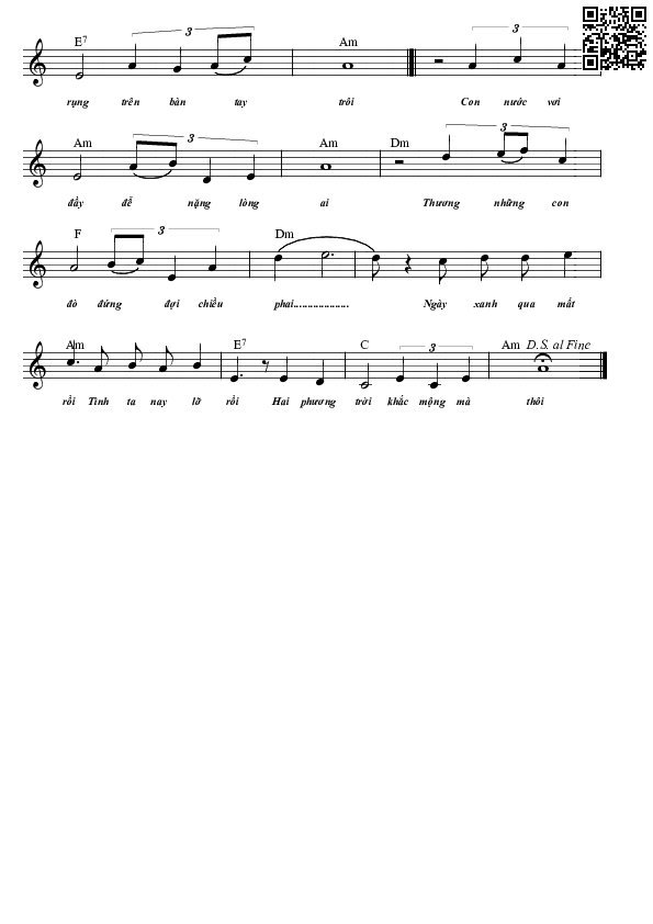 Page 2 of Sheet music PDF Tình đất tình quê - Thuận Hà