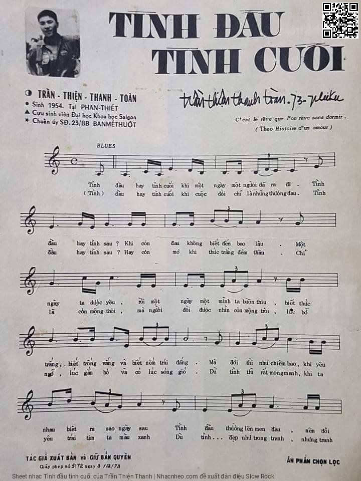 Page 2 of Sheet music PDF Tình đầu tình cuối - Trần Thiện Thanh