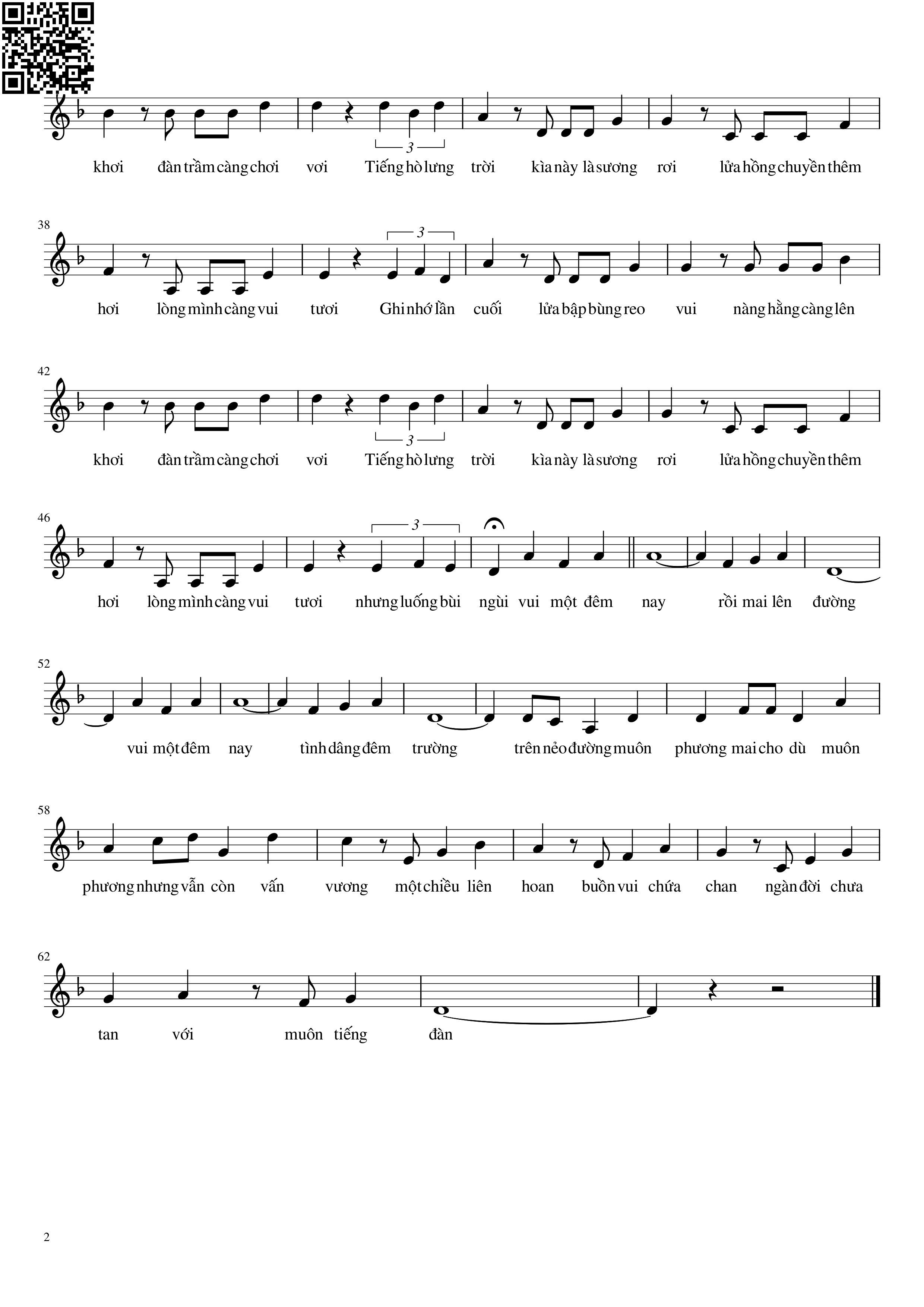 Page 2 of Sheet music PDF Tình đêm liên hoan - Hoàng Thi Thơ