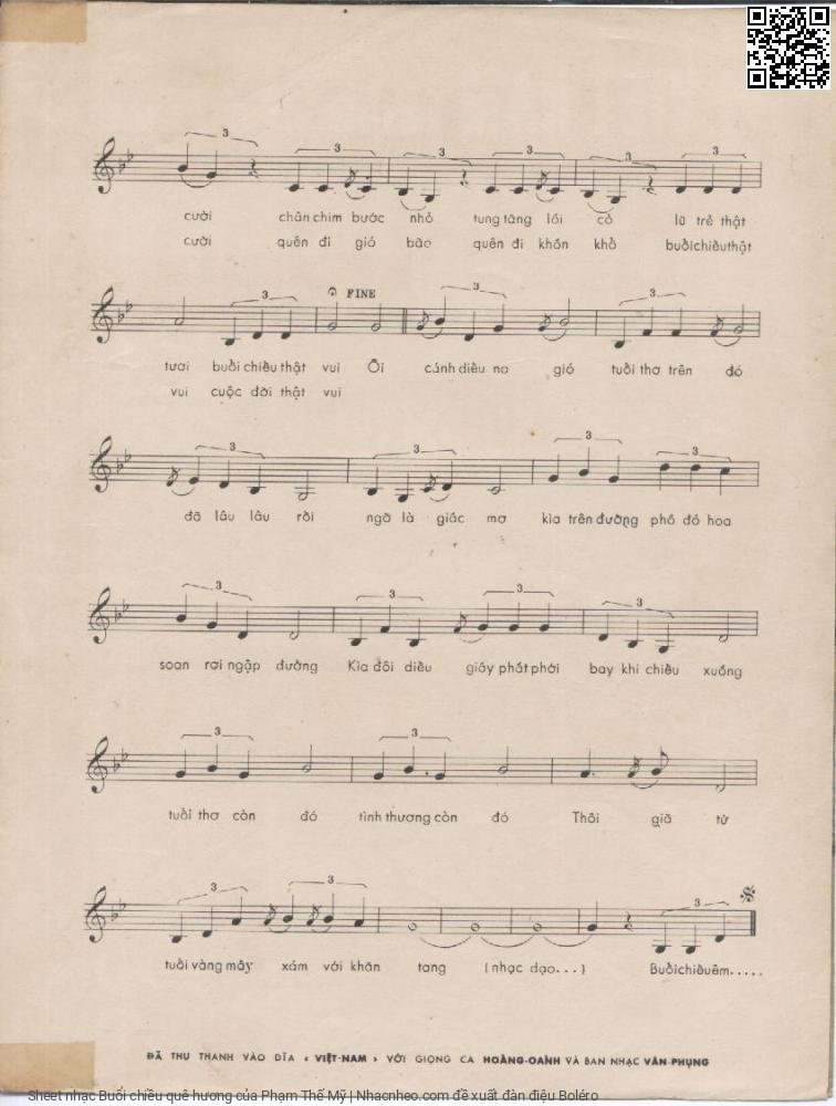 Page 3 of Sheet music PDF Buổi chiều quê hương - Phạm Thế Mỹ
