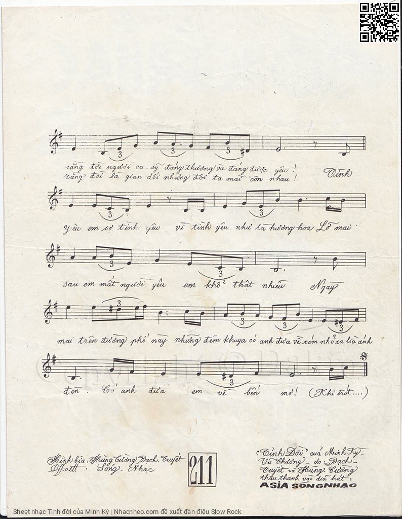 Page 3 of Sheet music PDF Tình đời - Minh Kỳ