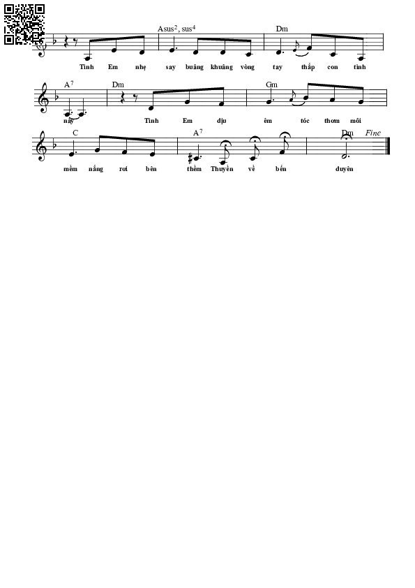 Page 2 of Sheet music PDF Tình em mùa thu - Thuận Hà