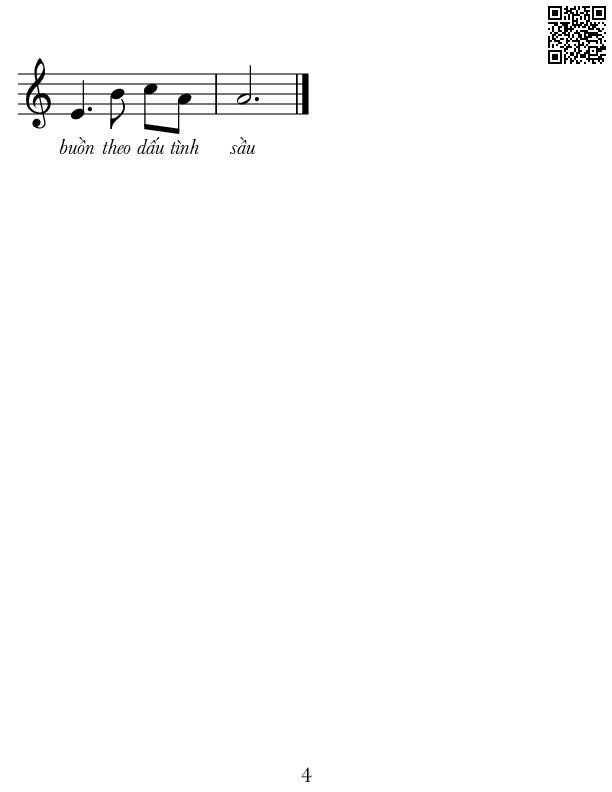 Page 4 of Sheet music PDF Tình giấc mơ tan - Lê Tín Hương