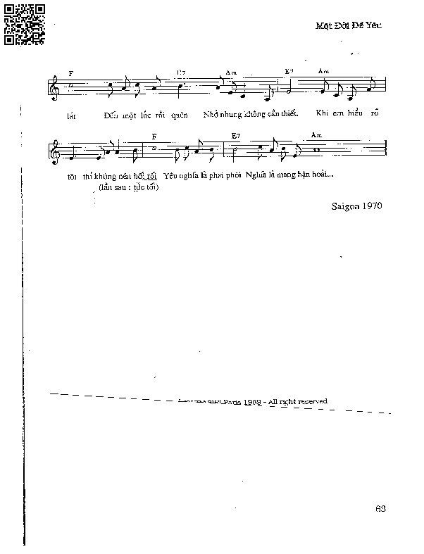 Page 2 of Sheet music PDF Tình hờ - Phạm Duy