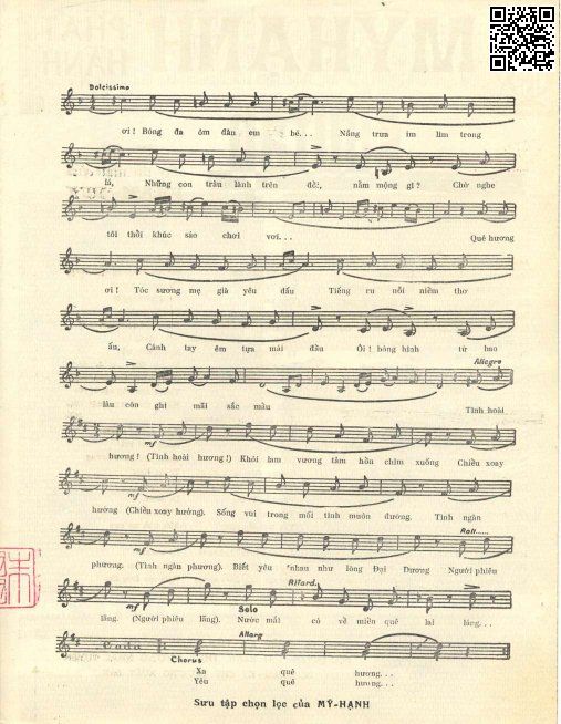 Page 3 of Sheet music PDF Tình hoài hương - Phạm Duy