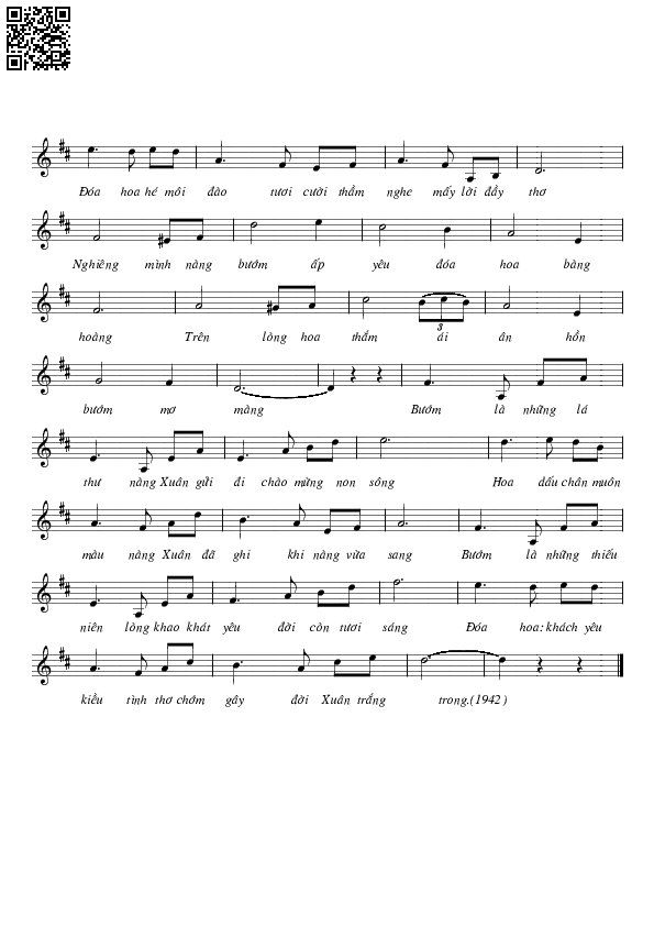 Page 2 of Sheet music PDF Bướm hoa - Nguyễn Văn Thương