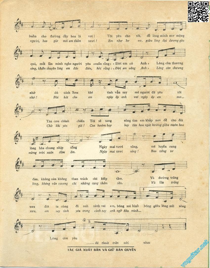 Page 3 of Sheet music PDF Tình không biên giới - Văn Lương
