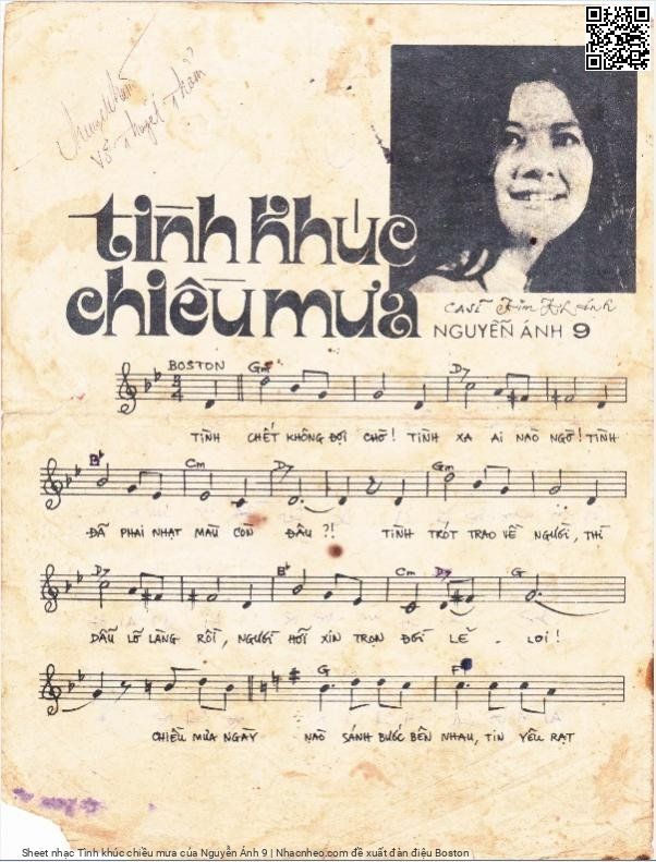 Page 3 of Sheet music PDF Tình khúc chiều mưa - Nguyễn Ánh 9