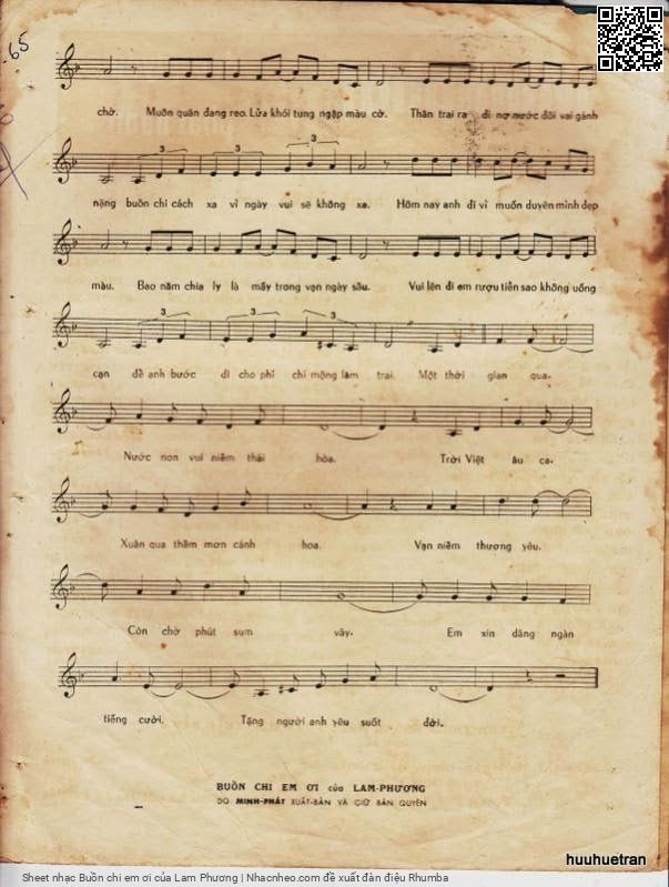 Page 3 of Sheet music PDF Buồn chi em ơi - Lam Phương