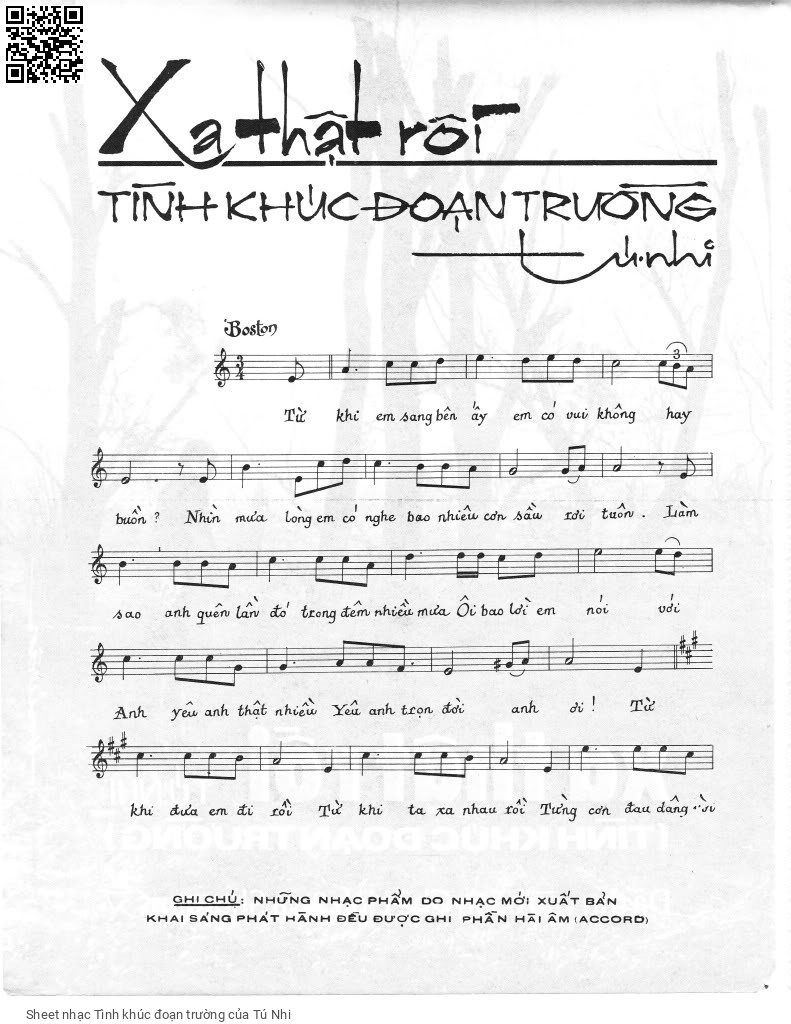 Page 2 of Sheet music PDF Tình khúc đoạn trường - Tú Nhi