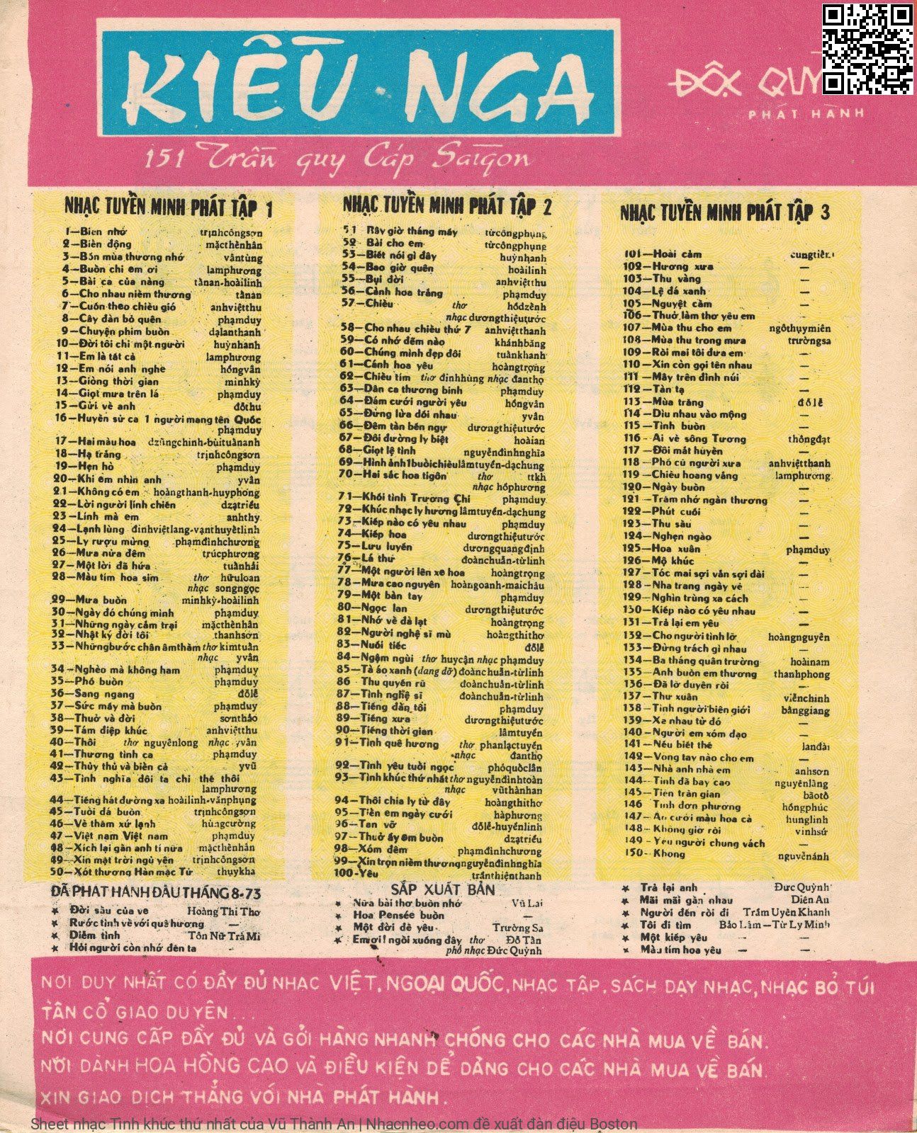 Page 4 of Sheet music PDF Tình khúc thứ nhất - Vũ Thành An